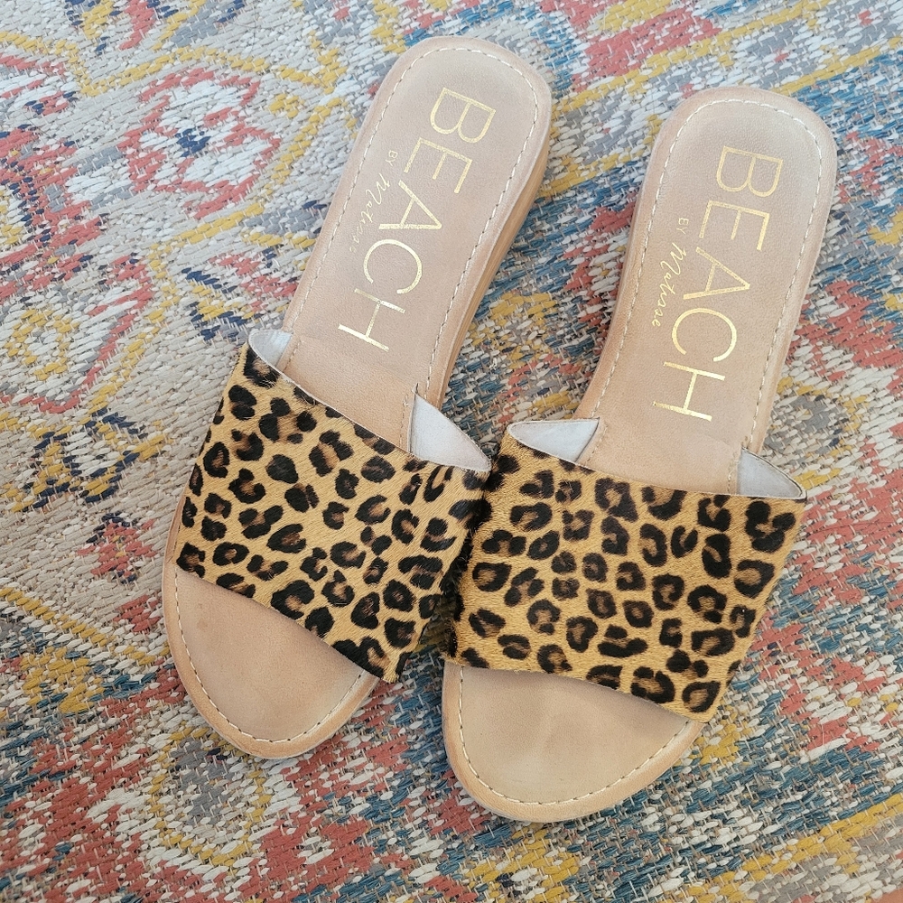 Beach By Matisse Tiki Leopard Print Sandals